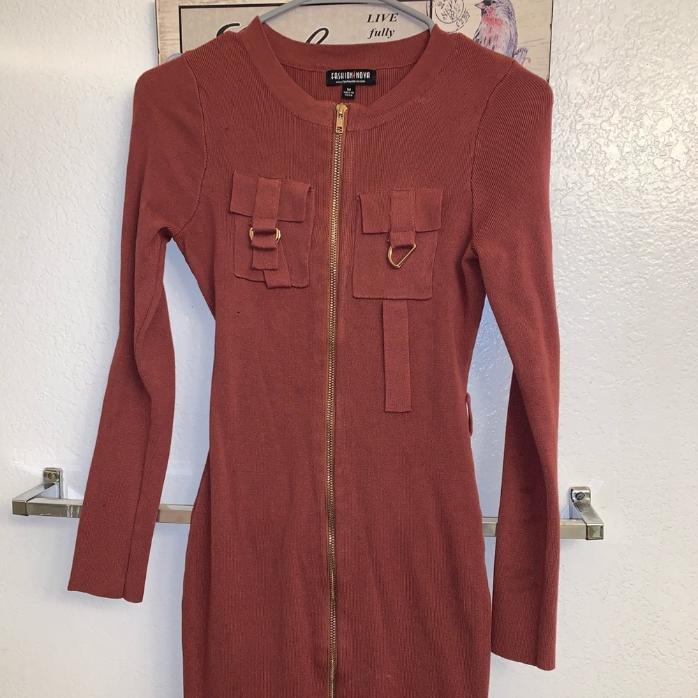 Long sleeve Mauve Dress